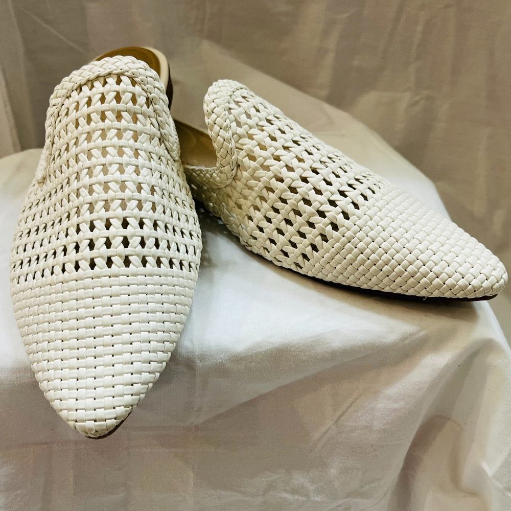Sonoma + Vitalize by Ortholite White Leather Slip-on Mule Flats